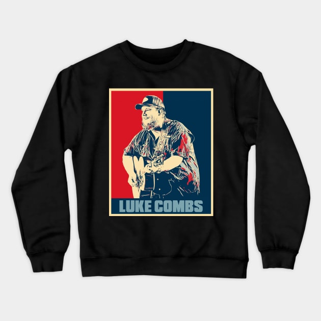 Luke Combs Concert Hope Poster Art Crewneck Sweatshirt by Odd Even